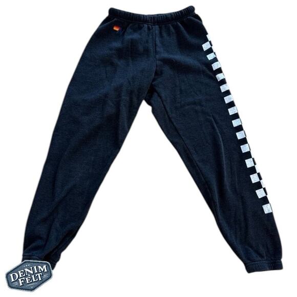 Aviator Natiom Womens Black/White Checkered Leg Sweatpants/ Joggers | PRELOVED - Picture 5 of 16